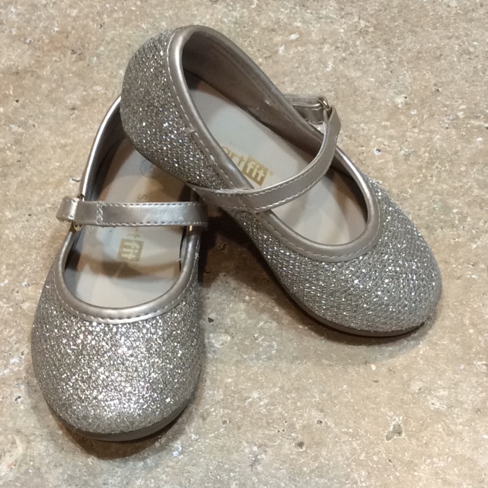 GIRL’S SMART FIT GOLD GLITTER BALLET SHOES